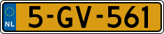 License plate of the Netherlands, Border Traffic (1953-2021 system)