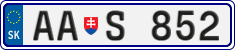 License plate of Slovakia, Sportcars
