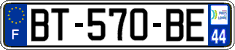 French license plate, SIV (ordinary)
