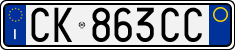 License plate of Italy, Cars (1994 year series)