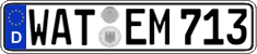 German license plate, Regular plates