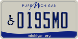 Michigan, Vehicles for disabled persons (1234A5)