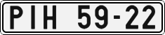 License plate of the Czech Republic, Cars (1960)