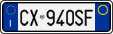 License plate of Italy, Cars (1994 year series)