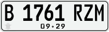 License plate of Indonesia, Regular plates