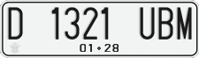 License plate of Indonesia, Regular plates