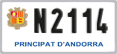 License plate of Andorra, Motorcycles (A 1234)