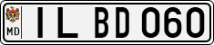 License plate of Moldova, Cars (1992)