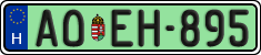 license plates of Hungary, Regular plates (2022)