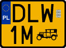 License plates of Poland, Oldtimers