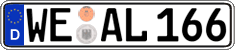 German license plate, Regular plates