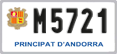 License plate of Andorra, Motorcycles (A 1234)
