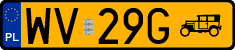 License plates of Poland, Oldtimers