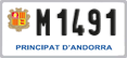 License plate of Andorra, Motorcycles (A 1234)