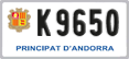 License plate of Andorra, Motorcycles (A 1234)