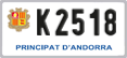License plate of Andorra, Motorcycles (A 1234)