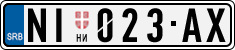 License plate of Serbia, Cars