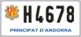 License plate of Andorra, Motorcycles (A 1234)