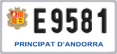 License plate of Andorra, Motorcycles (A 1234)