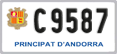 License plate of Andorra, Motorcycles (A 1234)