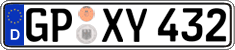 German license plate, Regular plates