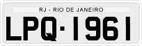 License plate of Brazil, Private owners (1990)