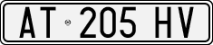 License plate of Italy, Cars (1994 year series)