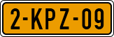 License plate of the Netherlands, Cars