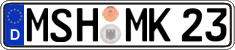 German license plate, Regular plates