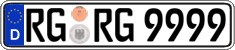 German license plate, Regular plates