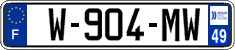 French license plate, SIV (garage)