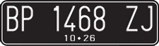 License plate of Indonesia, Regular plates