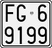 License plate of Italy, Motorcycles (1927 year series)