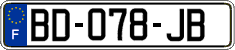 French license plate, SIV (ordinary)