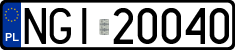License plates of Poland, Regular car plates