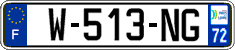 French license plate, SIV (garage)