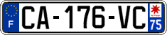 French license plate, SIV (ordinary)