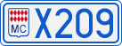 License plate of Monaco, Cars