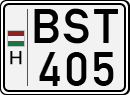 license plates of Hungary, Cars (1990)