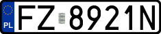 License plates of Poland, Regular car plates