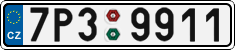 License plate of the Czech Republic, Cars (2001)