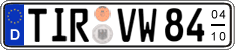 German license plate, Seasonal plates