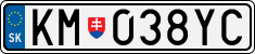 License plate of Slovakia, Cars