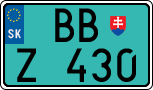 License plate of Slovakia, Special vehicles