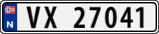 License plate of Norway, Cars