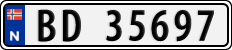 License plate of Norway, Cars