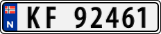 License plate of Norway, Cars