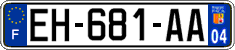 French license plate, SIV (ordinary)