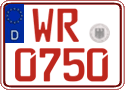 German license plate, Red license plates