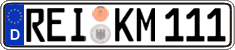 German license plate, Regular plates